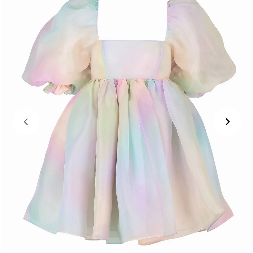 Worn once XL Selkie Puff Dress in rainbow